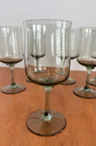 Vintage Set Of 8 Lenox Green Mist Wine Goblets Expression Line Smoky Green Sage