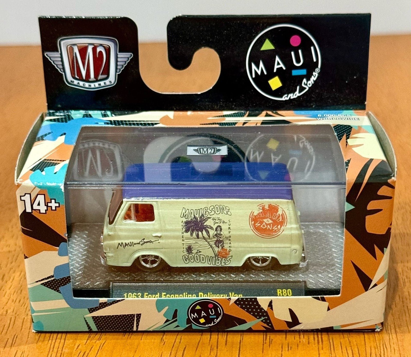 M2 Machines Maui and Sons 1963 Ford Econoline Delivery Van R80