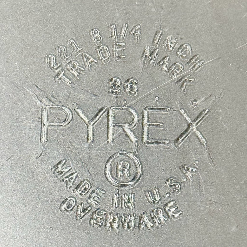 Vintage Pyrex 221 8 1/4 Inch Round Clear Glass Baking Dish Ovenware Set of 2