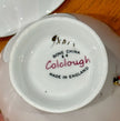 Vintage Colclough English Bone China Teacup & Saucer Pink Rose Floral Gold Trim