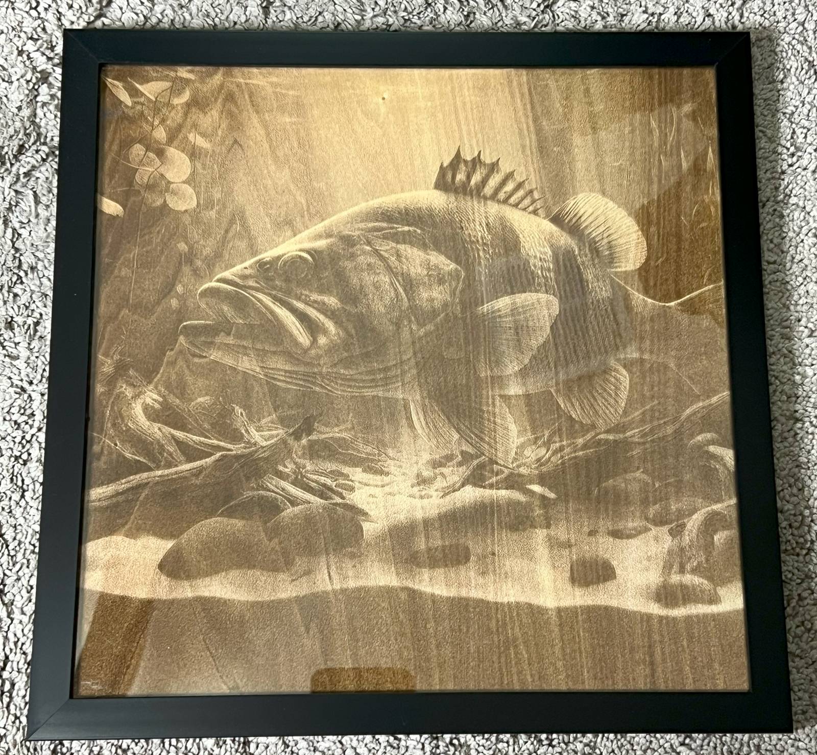Largemouth Bass 3D Laser Engraved Portrait  11