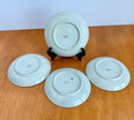 Set of 4 Vintage Hand Painted Floral Porcelain Saucers Made in Occupied Japan