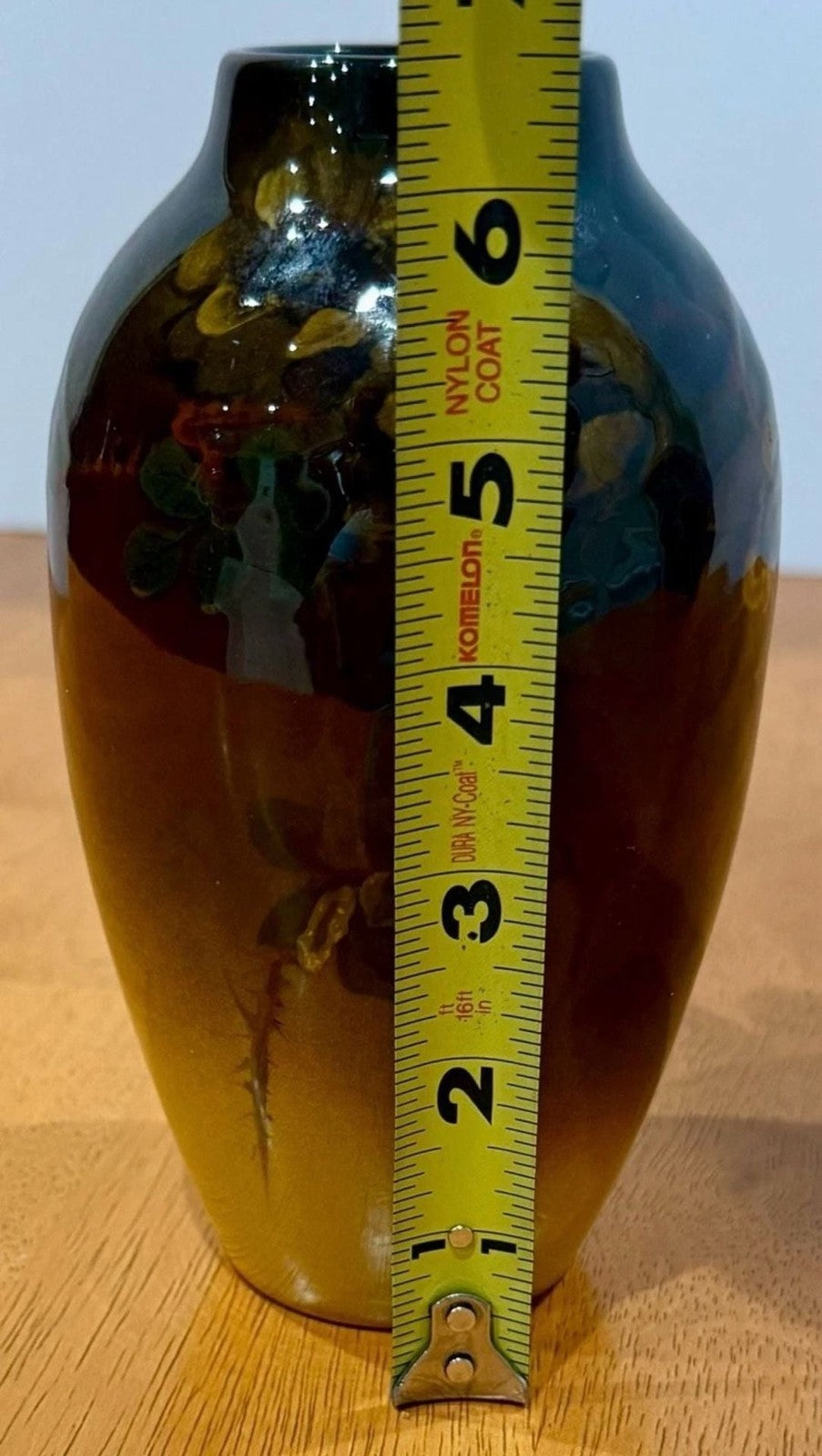 Antique Rookwood Standard Glaze Vase 900 D Caroline F. Bonsall Floral Motif