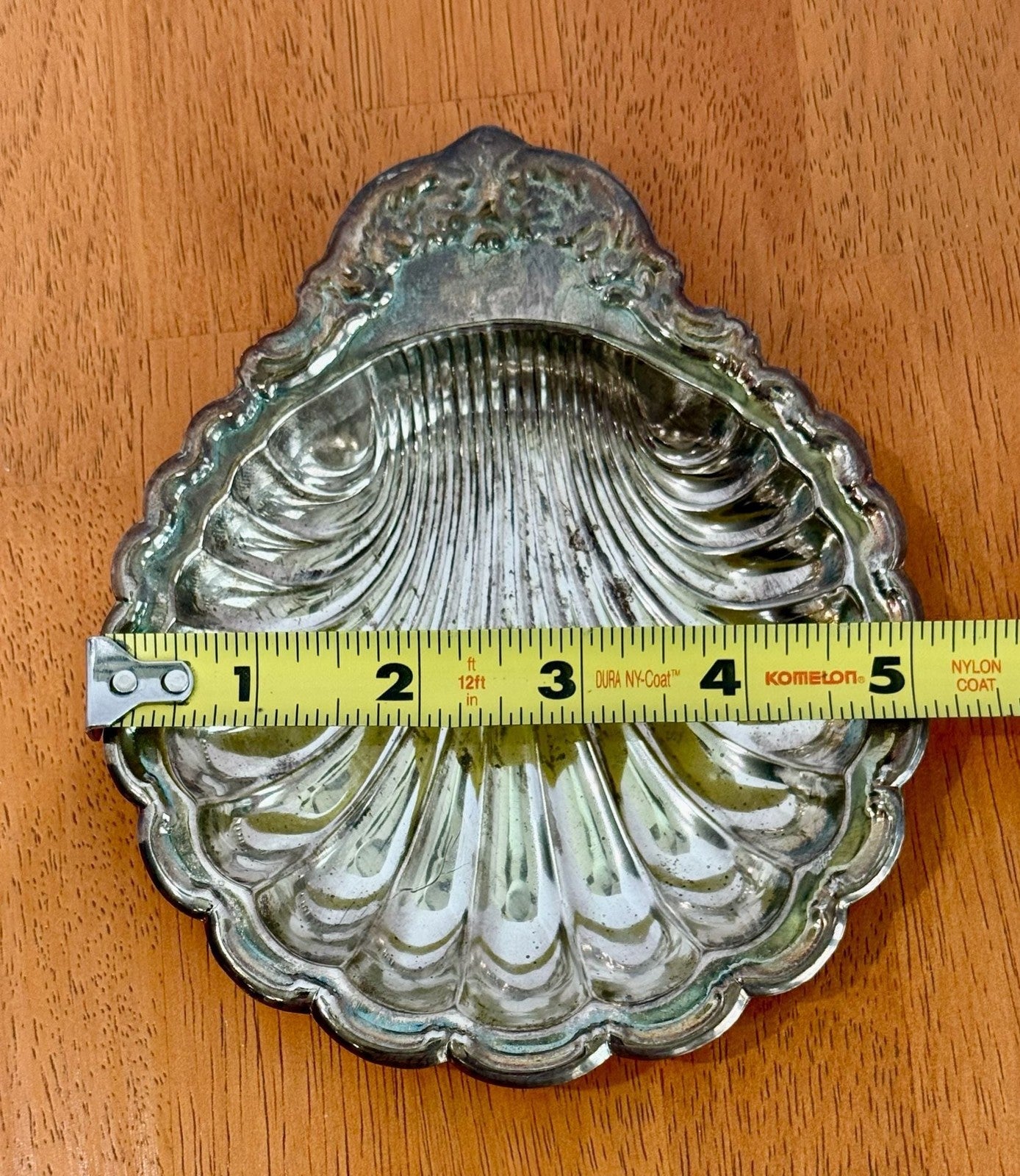 Vintage Silver Plated Shell Trinket Dish Soap Dish Seashell Shape