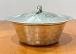 Vintage Everlast Hand-Forged Hammered Aluminum Bowl 1038 & Lid Pea Pod Handle