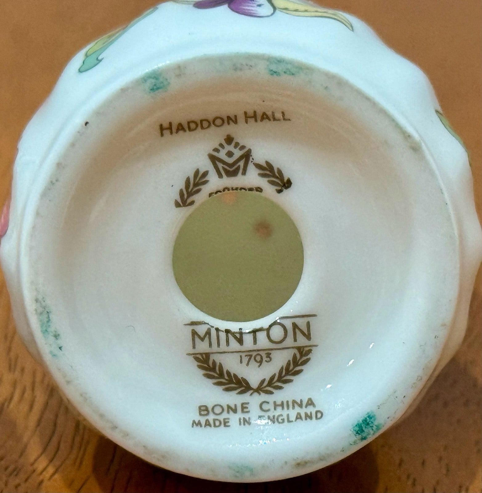 Vintage Minton Haddon Hall Bone China Salt and Pepper Shaker Set Floral