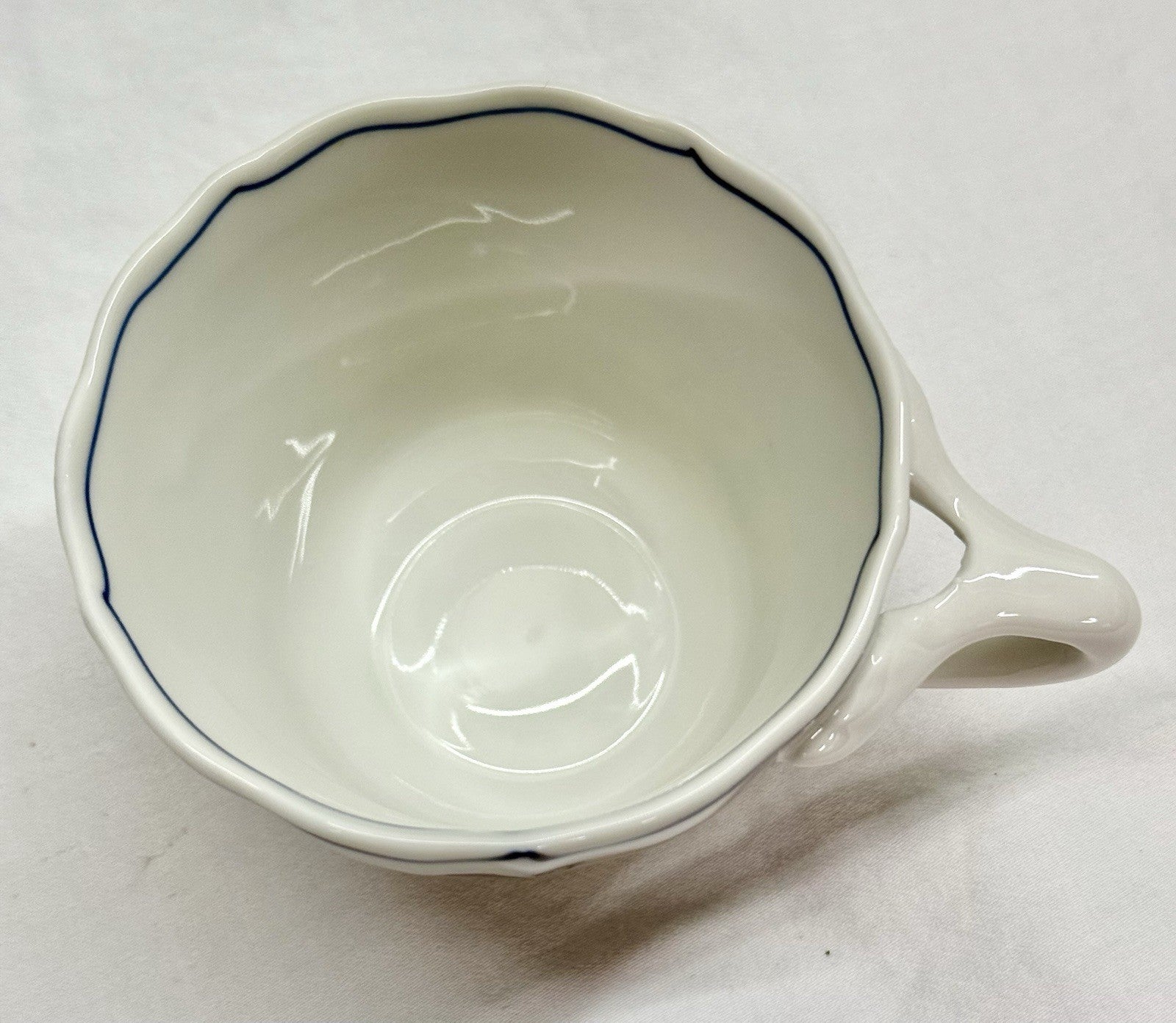 Vintage Blue Danube Tea Cup Translucent Porcelain Blue Onion Pattern Japan 1950s