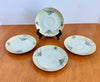 Set of 4 Vintage Hand Painted Floral Porcelain Saucers Made in Occupied Japan