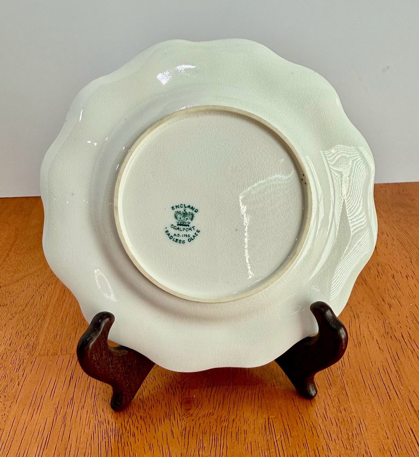 Vintage Coalport Indian Tree Multicolor Scalloped 6 Inch Bread and Butter Plate