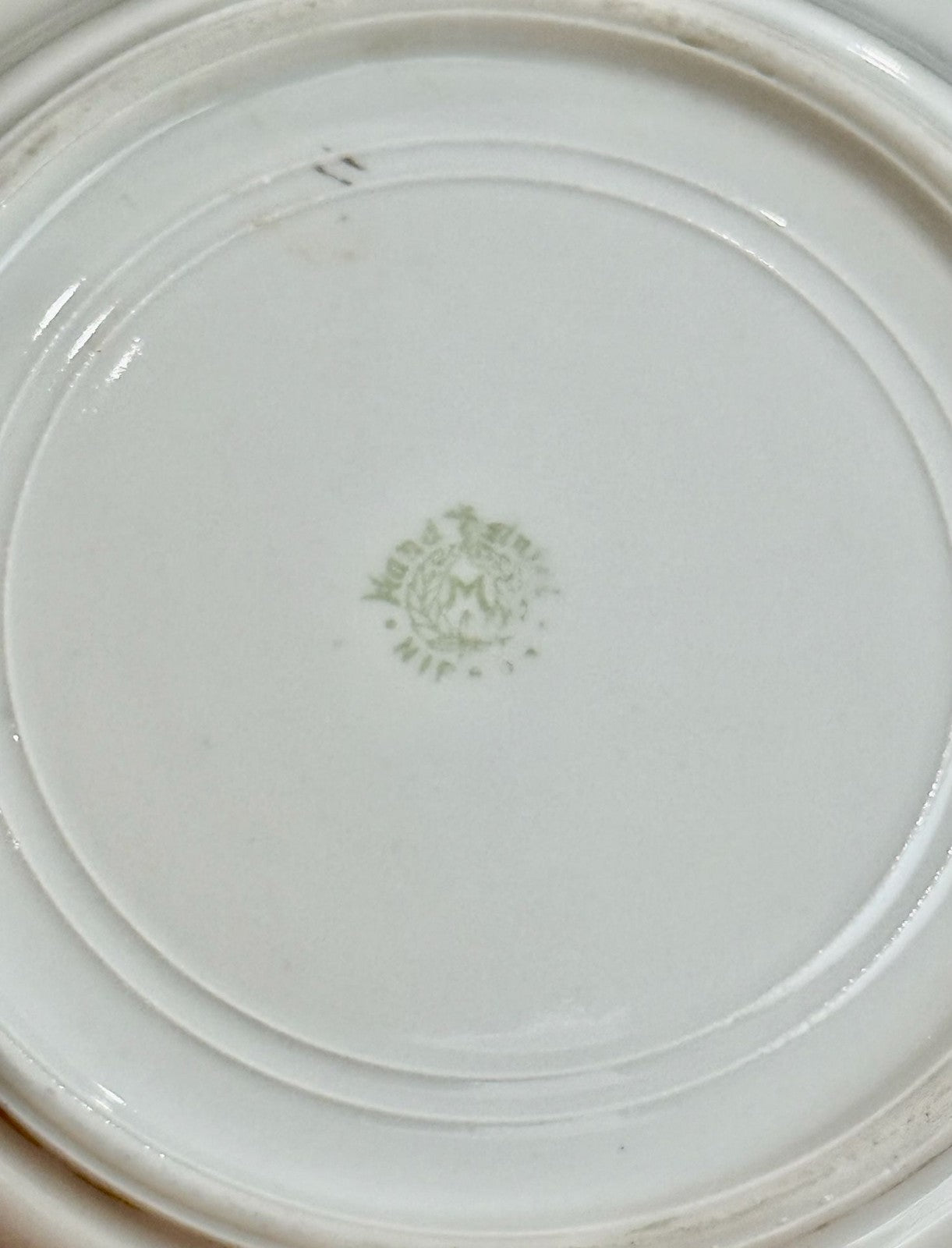 Antique Nippon Hand Painted Porcelain Serving Dish Gold Handles Pink Floral Swag