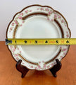 Antique MZ Austria Moritz Zdekauer 6” Bread Butter Plate Pink Roses Gold Trim