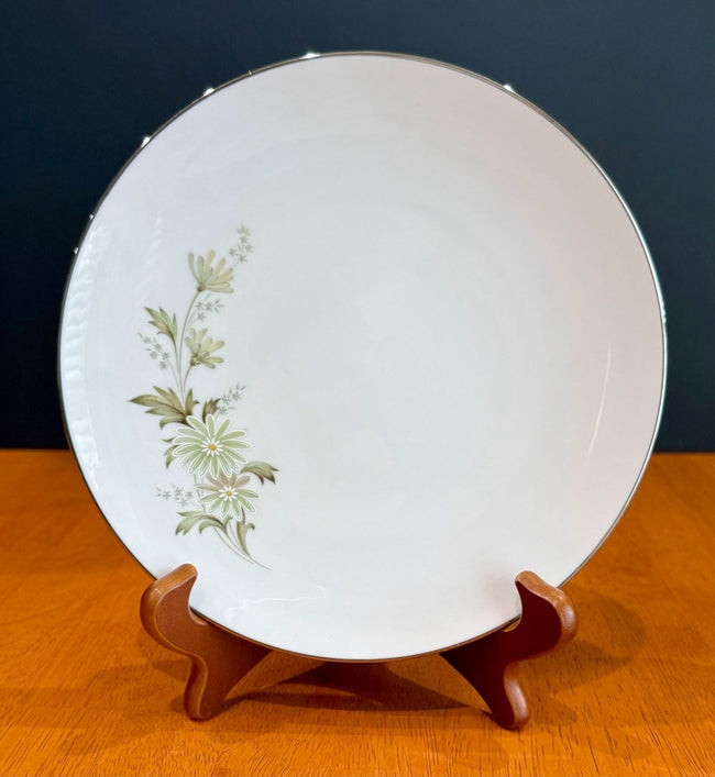 Vintage Noritake Soroya Pattern 6853 8 1/4 inch Salad Plate Platinum Trim