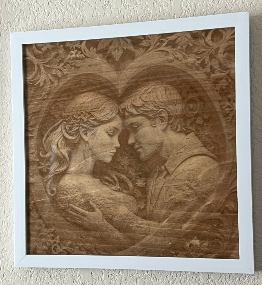 Beloved Laser Engraved Portrait of Man and Woman 11