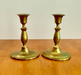 Vintage Solid Brass Candlestick Holders Set of 2