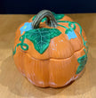 Vintage Royal Norfolk Ceramic Pumpkin Cookie Candy Jar with Lid Fall Autumn