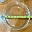 Vintage Pyrex 221 8 1/4 Inch Round Clear Glass Baking Dish Ovenware Set of 2