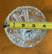 Vintage West Germany 24% Lead Crystal Hobstar Starburst Medallion Vase 8.5