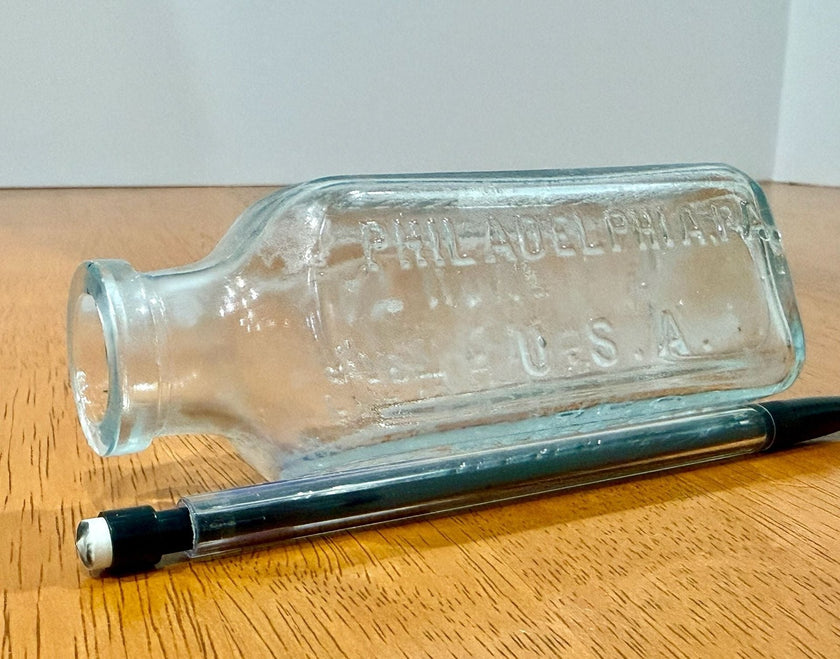 Antique Hires Household Extract Root Beer Glass Bottle Aqua