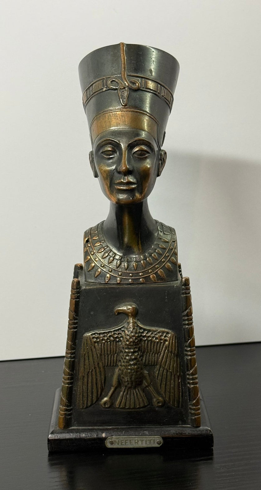 Vintage Heavy Bronze Finished Replica Ancient Egyptian Queen Nefertiti