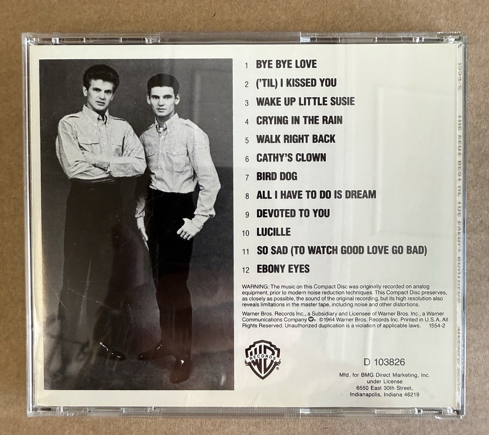 Vintage CD album The Very Best of The Everly Brothers 1988 USA CD
