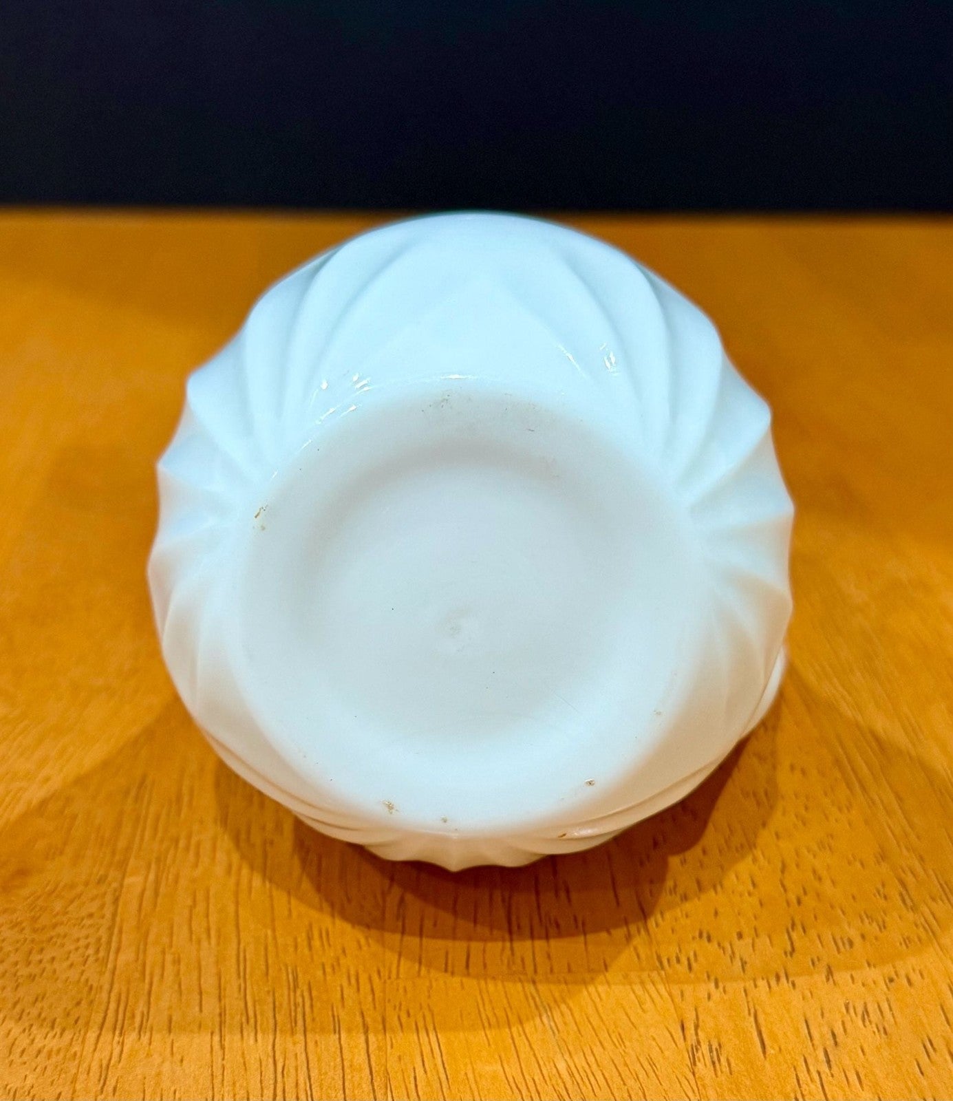 Vintage Milk Glass Floral Pattern Syrup Pitcher Hinged Metal Lid