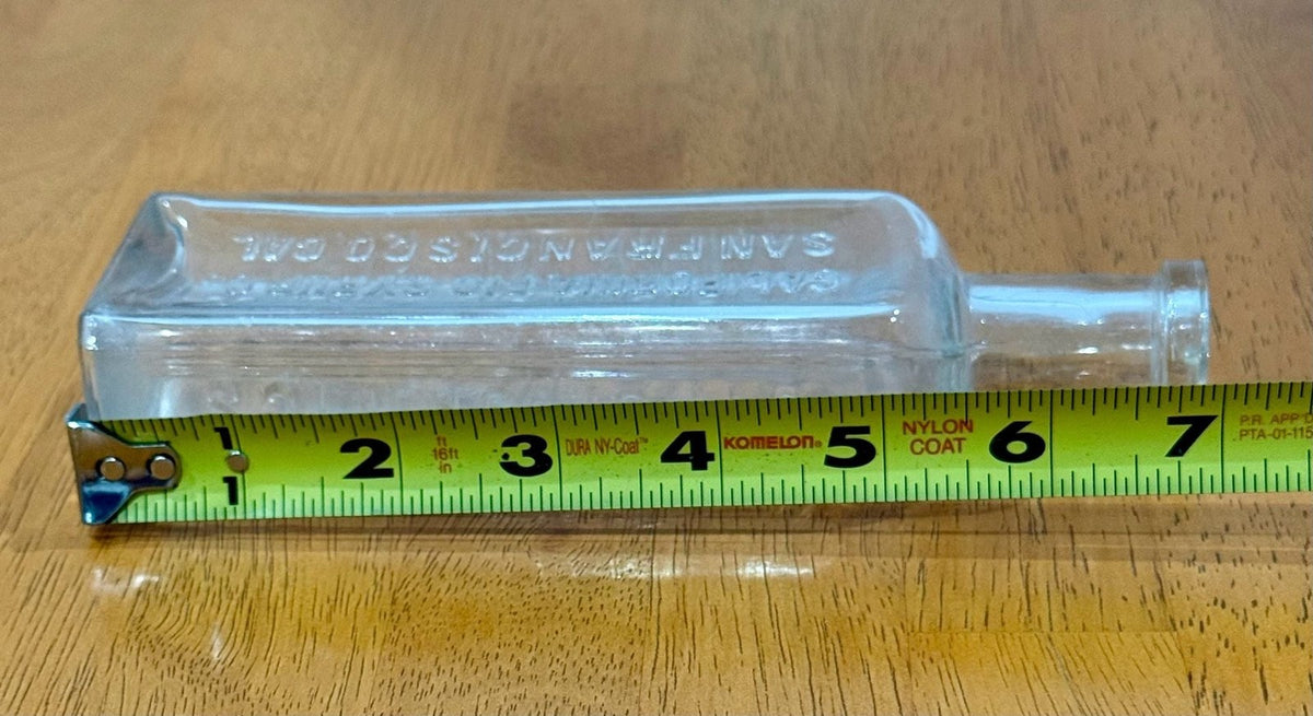 California Fig Syrup Co. Antique Glass Medicine Bottle Clear
