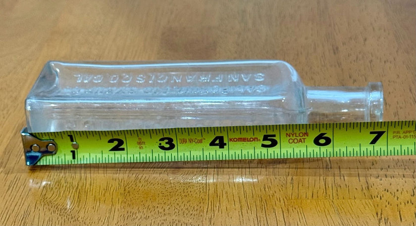 California Fig Syrup Co. Antique Glass Medicine Bottle Clear