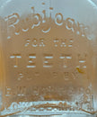 Antique Rubifoam For The Teeth E.W. Hoyt & Co. Glass Bottle