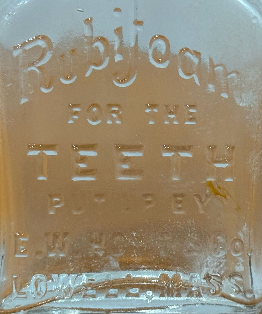 Antique Rubifoam For The Teeth E.W. Hoyt & Co. Glass Bottle