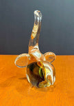 Vintage Murano Hand-Blown Art Glass Elephant Figurine Trunk Up Good Luck