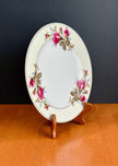 Vintage Moss Rose Fine China Luncheon Dinner Plate Made Japan Gold Rim