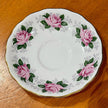 Vintage Colclough English Bone China Teacup & Saucer Pink Rose Floral Gold Trim