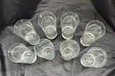 Set Of 8 Heavy Base Controlled Bubble Bottom Highball Glasses 16 oz DEK Engraved