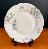 Vintage BSM Fine Porcelain Floral Scalloped Dinner Plate Blue Yellow