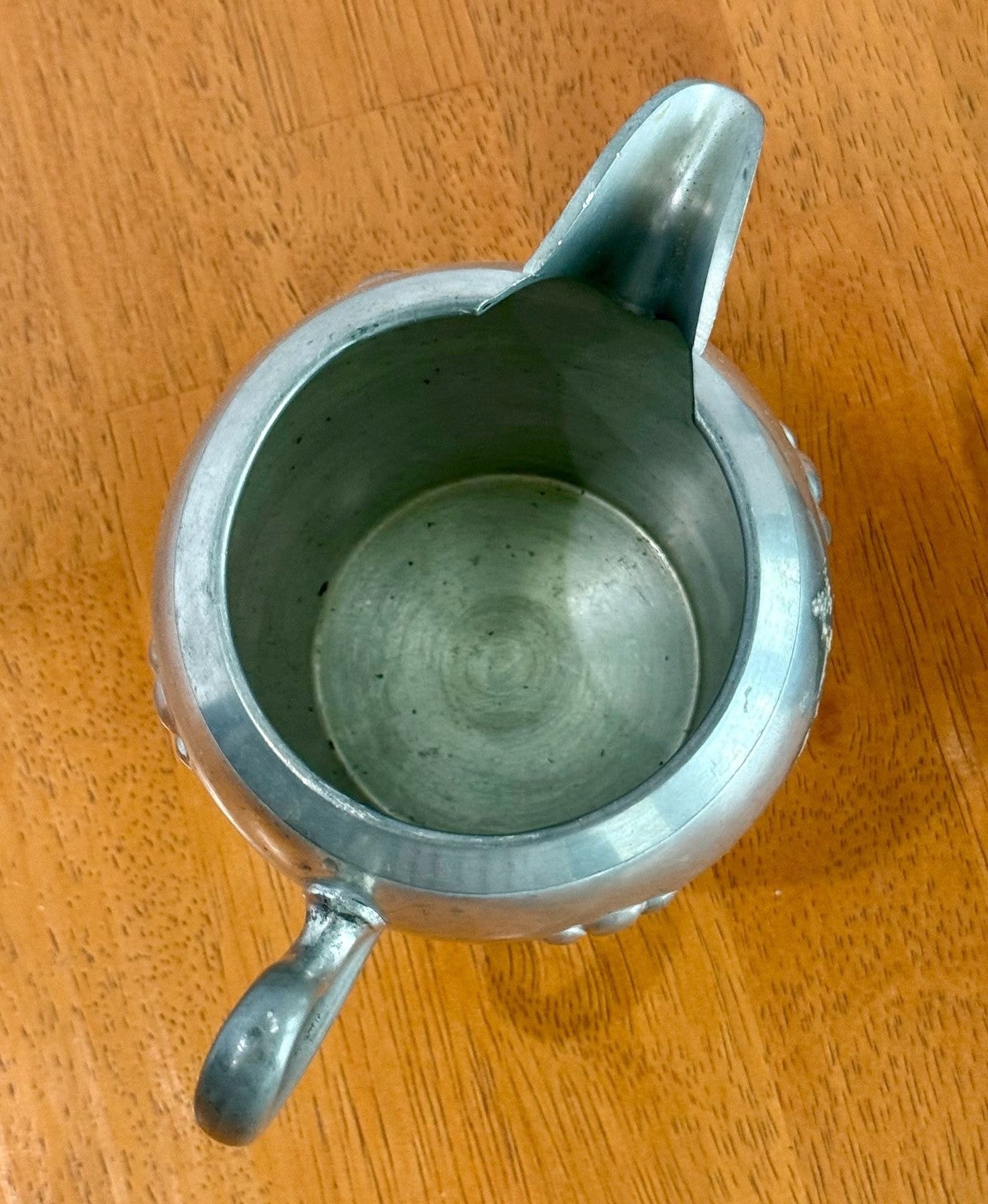 Antique Royal Solid Pewter Creamer and Sugar Bowl Set circa 1900-1915