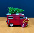 Enchanted Forest Red Metal Truck Christmas Decor Toy