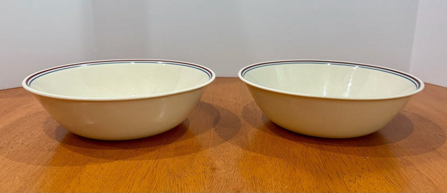 Vintage Corelle Abundance 8 Inch Round Vegetable Bowl Set of 2 Cream RWB
