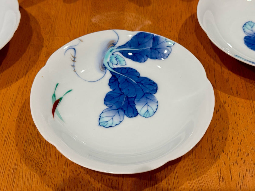 Vintage Set of 4 Traditional Japanese Arita Ware Porcelain Bowls Blue White