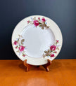 Vintage Moss Rose Fine China Luncheon Dinner Plate Made Japan Gold Rim