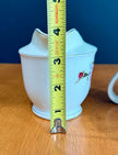 Vintage Fine China Made in Japan Moss Rose Creamer with Sugar Bowl & Lid Set