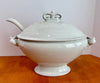 Vintage J. & G. Meakin Ironstone White Soup Tureen with Lid and Ladle
