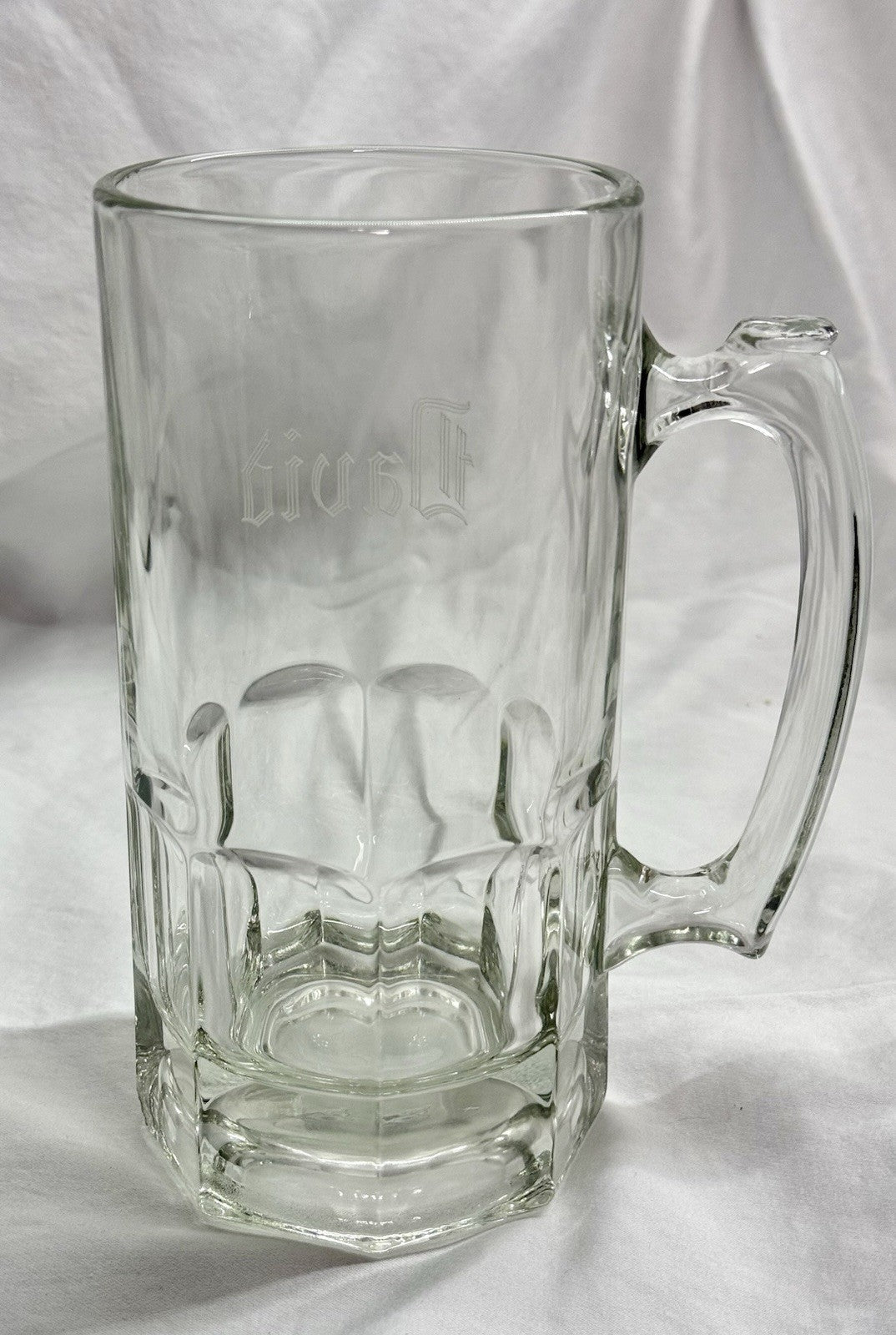 Libby Gibraltar Lg Mug 32 Ounces Etched Name “David” Heavy Glass Mug Stein Liter