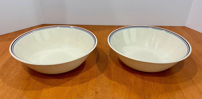 Vintage Corelle Abundance 8 Inch Round Vegetable Bowl Set of 2 Cream RWB