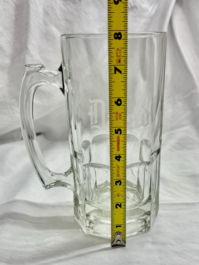 Libby Gibraltar Lg Mug 32 Ounces Etched Name “David” Heavy Glass Mug Stein Liter