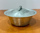 Vintage Everlast Hand-Forged Hammered Aluminum Bowl 1038 & Lid Pea Pod Handle