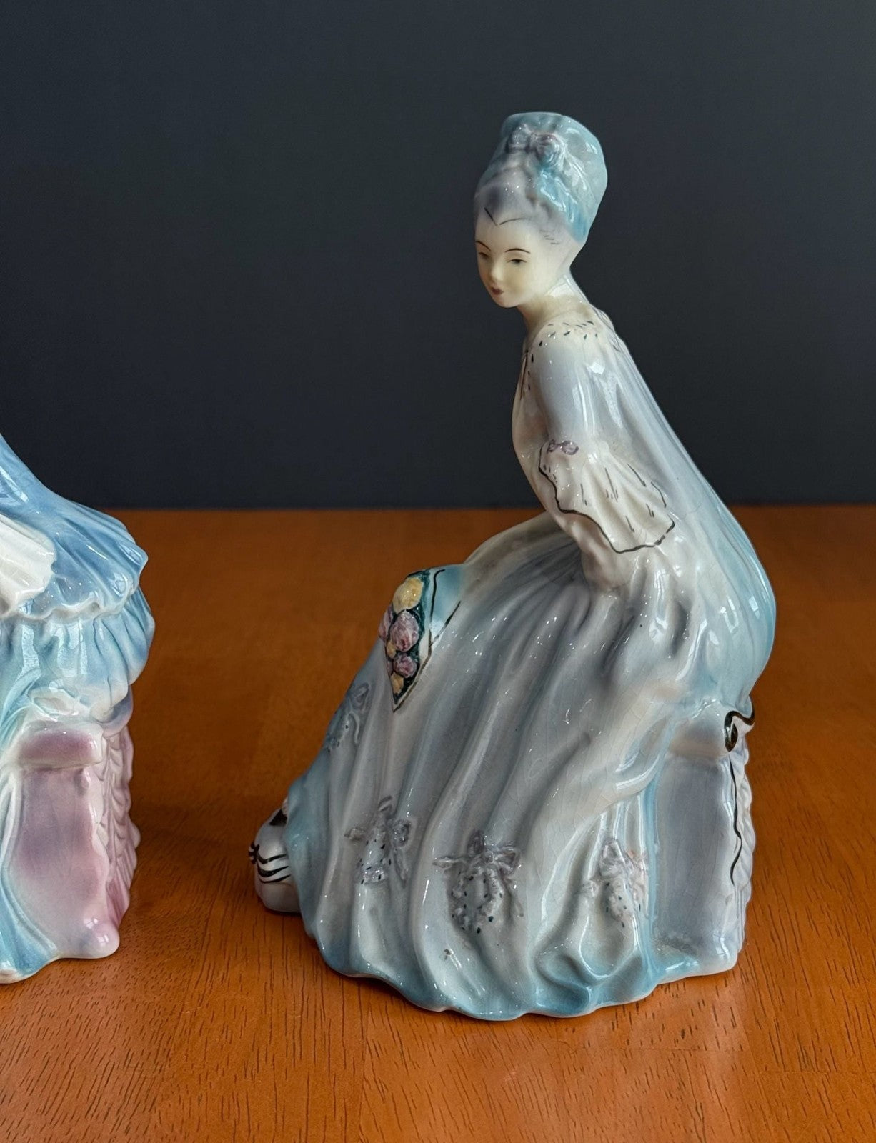 Vintage Goldscheider Everlast Porcelain Victorian Lady Figurines Set of 2