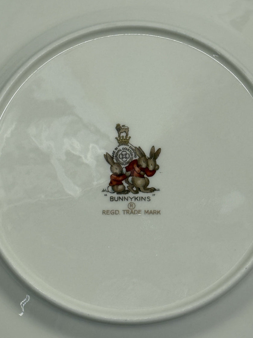 Vintage Royal Doulton  Bunnykins 1936  Collectible 6 Bunny’s On A Raft  8” Plate