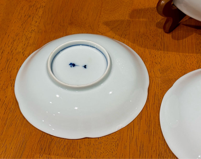 Vintage Set of 4 Traditional Japanese Arita Ware Porcelain Bowls Blue White