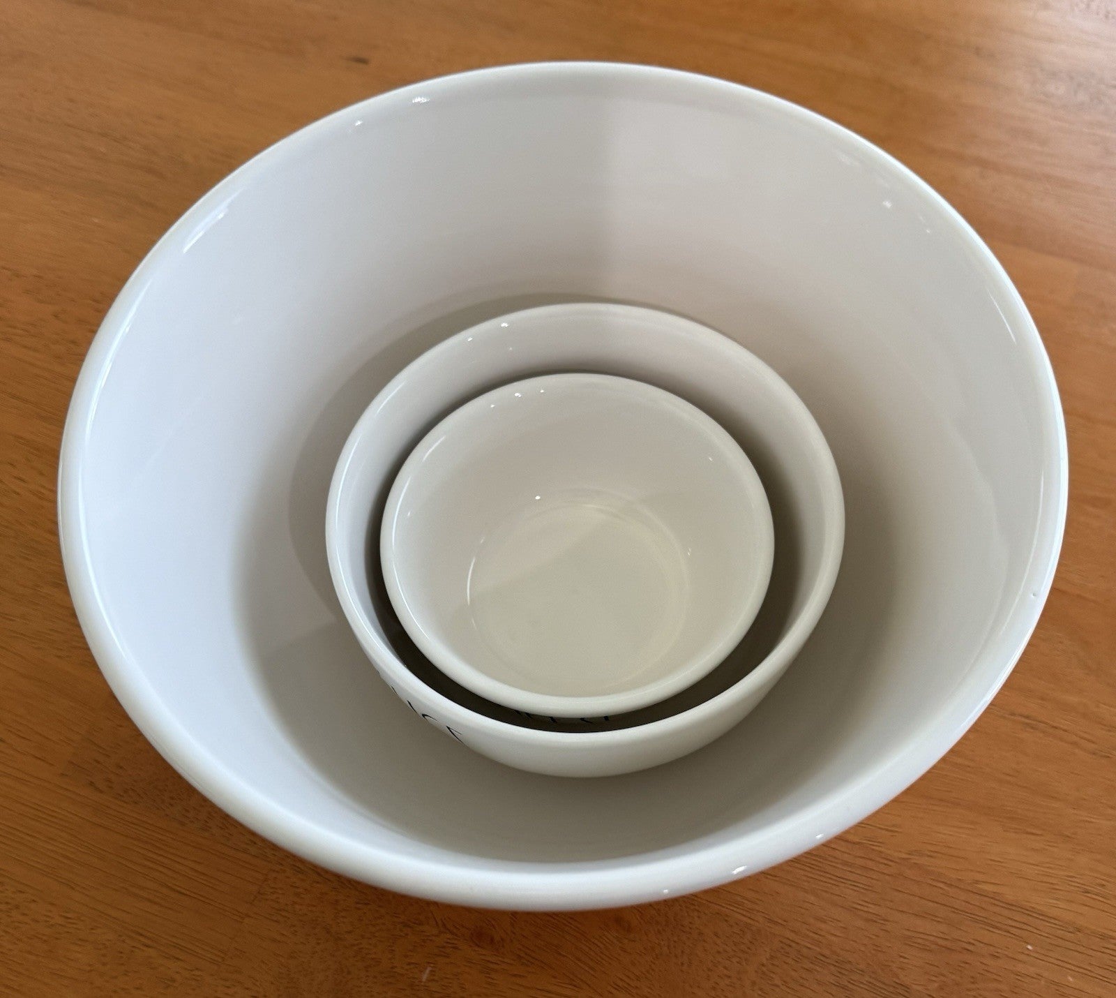Rae Dunn Artisan Collection Pizza Night Bowl Set Microwave Dishwasher Safe White