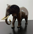 Vintage Ceramic Aynsley elephant Gold-Tone Tusks Animal Kingdom Collection 1990s